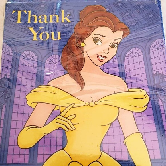 Disney Other - Disney Vintage Belle 8 "Thank You" Blank Notes